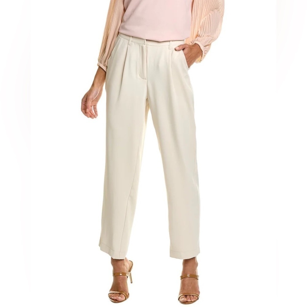 New MAX STUDIO SZ XS Straight Leg Pant PAPER CREAM